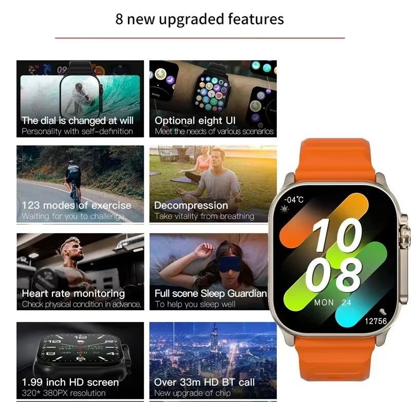 X10 Ultra Smart Watch: Advanced Bluetooth Connectivity, Heart Rate Monitoring, and Comprehensive Fitness Tracking