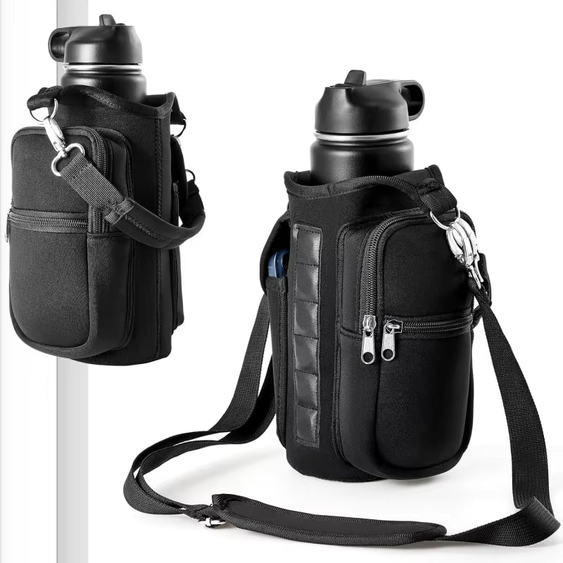 Magnetic Water Bottle Holder - Ultimate Gym Carrier Bag with Phone Pocket and 6 Powerful Magnets