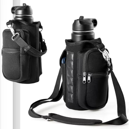 Magnetic Water Bottle Holder - Ultimate Gym Carrier Bag with Phone Pocket and 6 Powerful Magnets